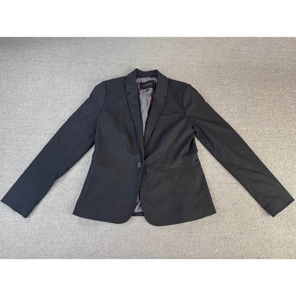 Banana Republic Blazer Suit Jacket Career Office Business Black Size 6